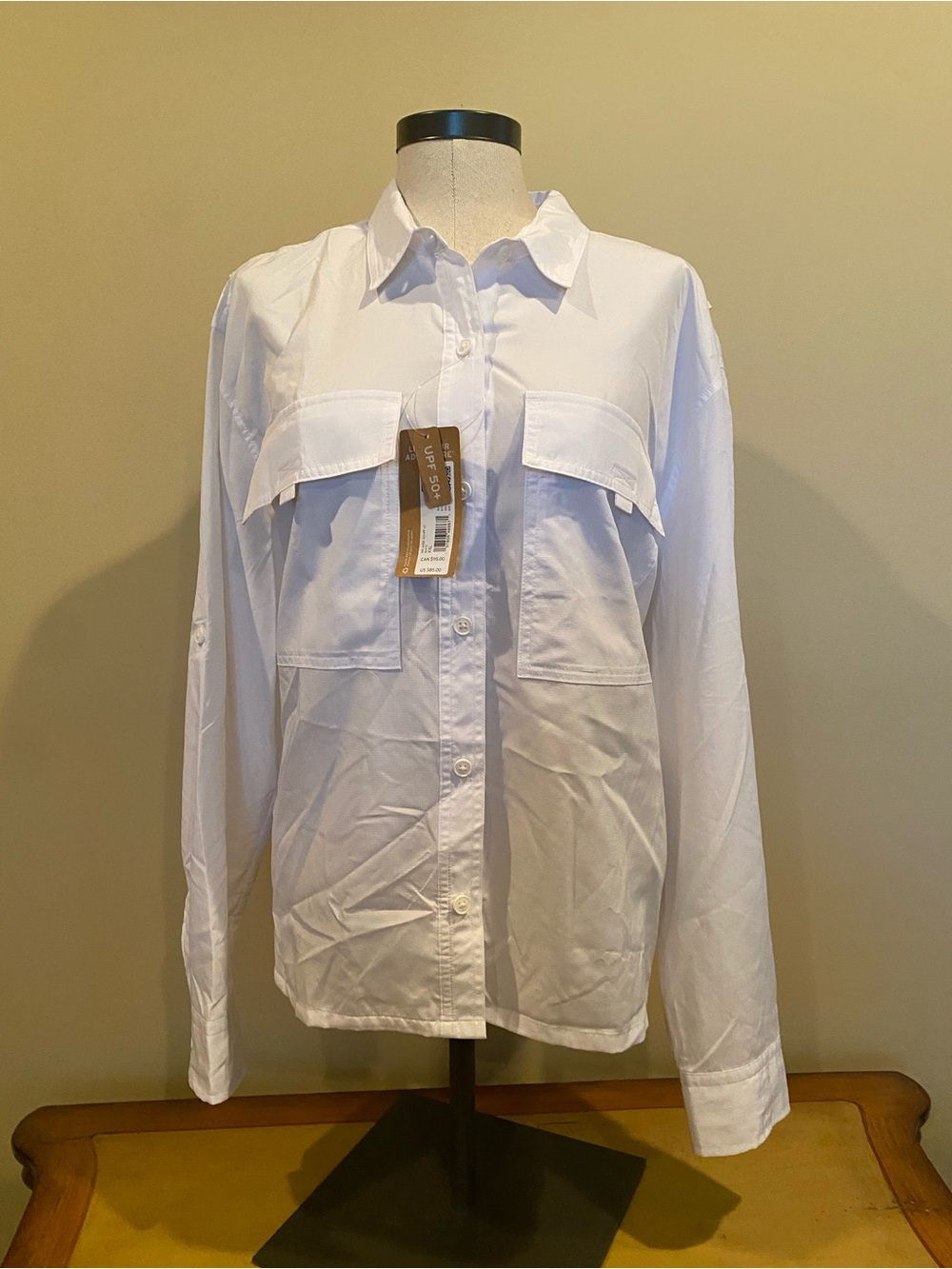 Eddie Bauer Women’s White Guide 3.0 UPF L/S Shirt NWT Size XXL